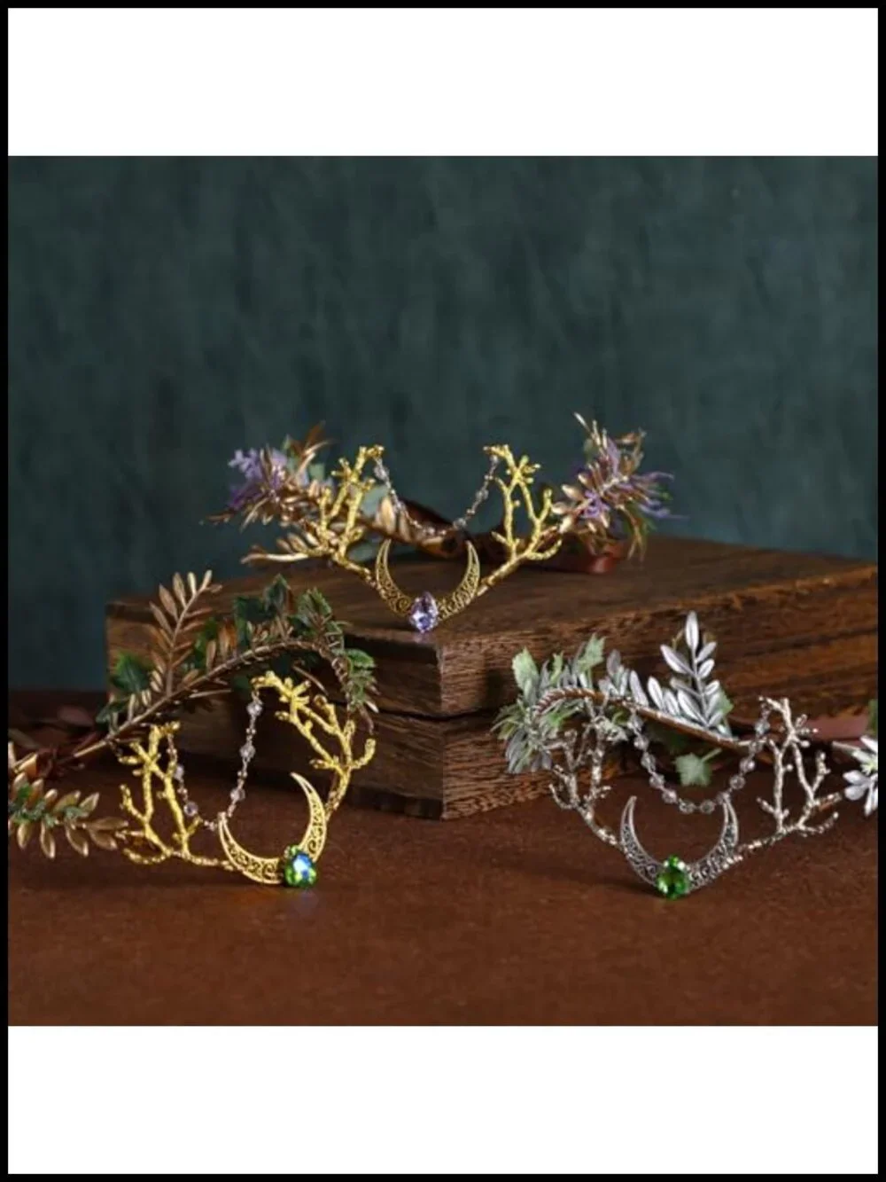 Woodland Fairy Flower Crown Headpiece Elf Circlet Forest Tiara Renaissance
